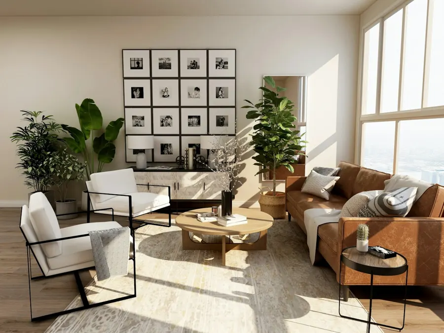 A bright, carefully kept home