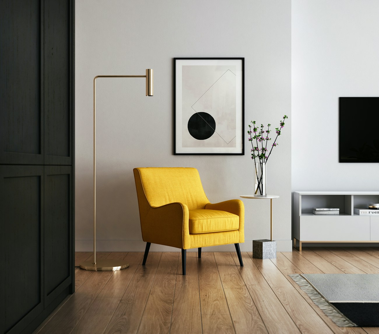 A tidy living room